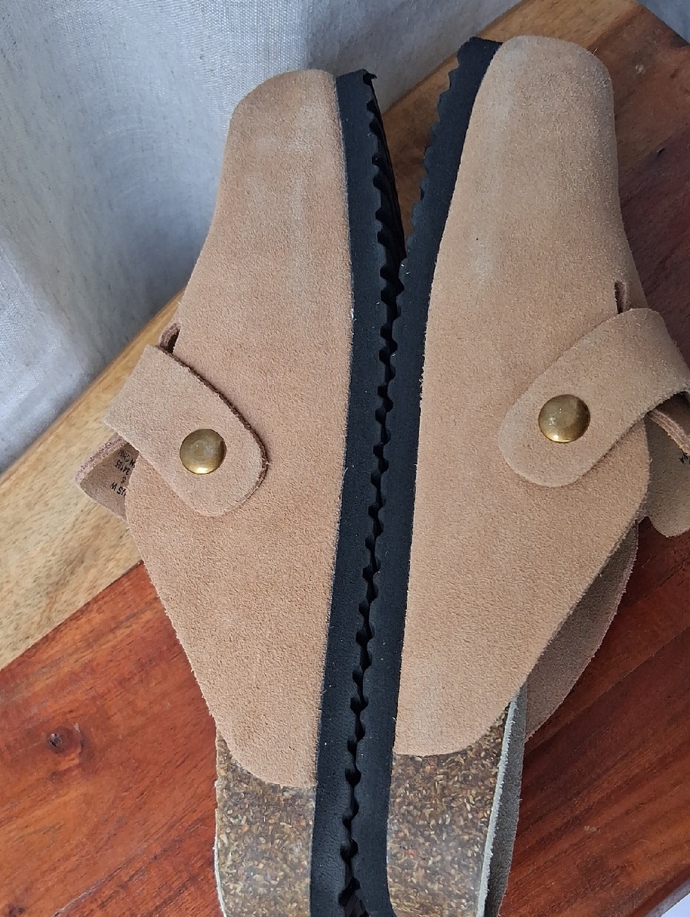 "Pre-Loved" Quince Water Repellent Suede Clog Mule Pecan Tan 6 - Picture 6 of 13